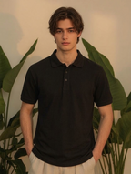 black polo shirt