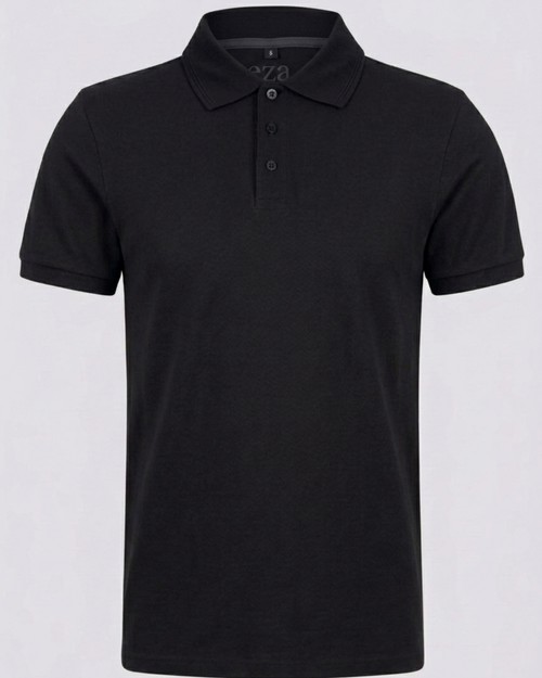 black polo shirt